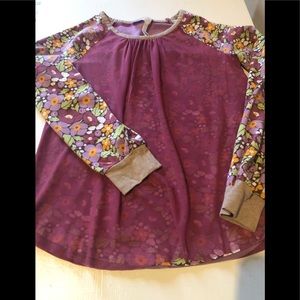 Matilda Jane long sleeve Tee with chiffon